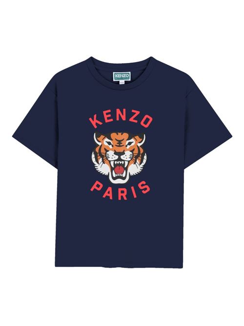 T-shirt unisex Kenzo Kids blu con tigre KENZO Kids | K6167684N